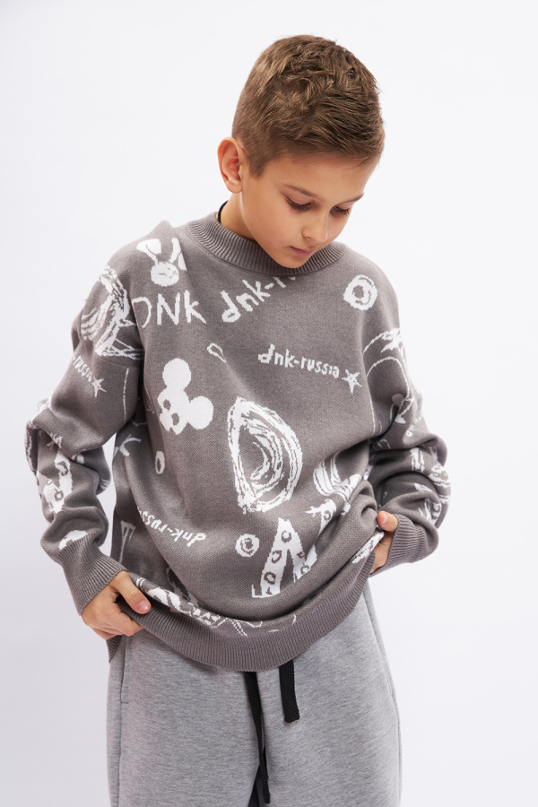 Свитер серый