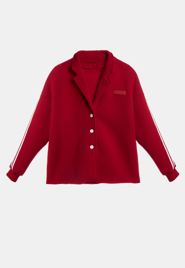 Пиджак с лампасами красный
