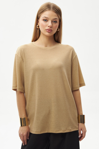 Футболка сияние бежевый