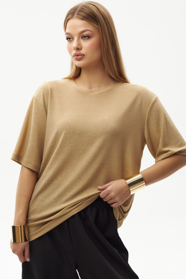Футболка сияние бежевый