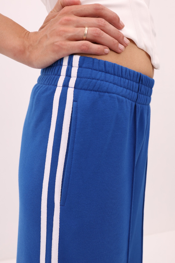 Брюки Палаццо с лампасами синие