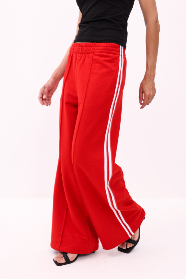 Штаны палаццо с лампасами