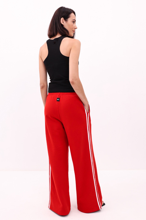 Штаны палаццо с лампасами