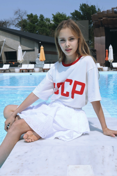 Футболка СССР молочная