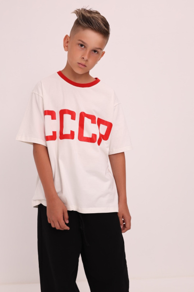 Футболка СССР молочная