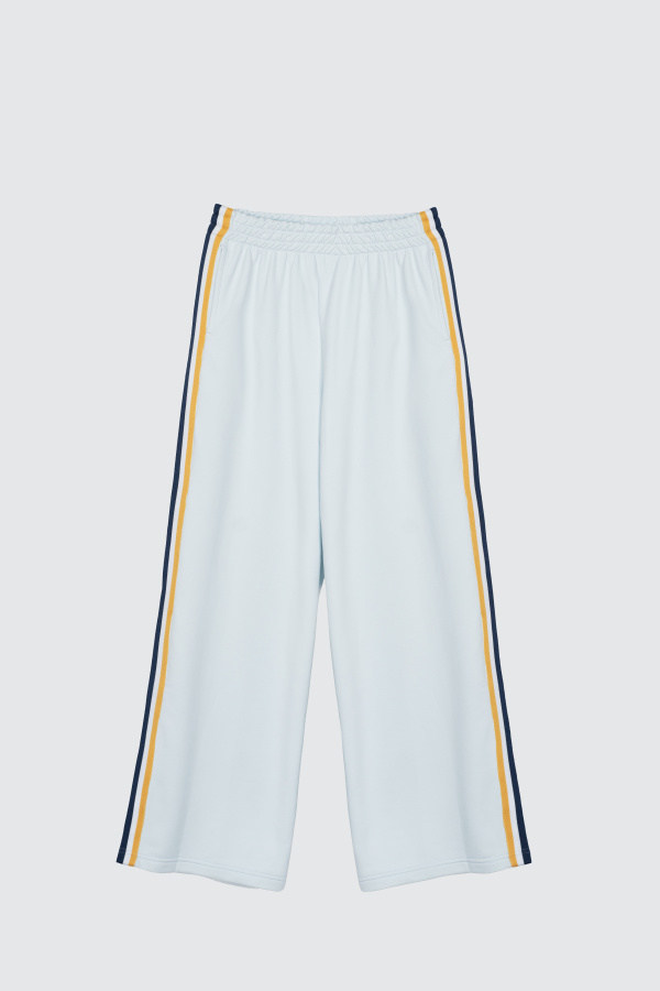 Брюки Палаццо голубые с лампасами Брюки Палаццо голубые с лампасами