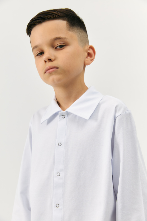 Рубашка трикотажная на кнопках