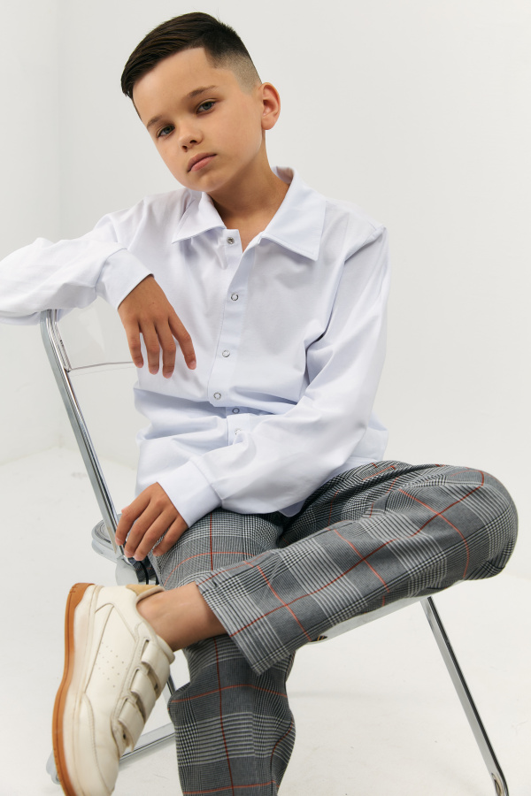 Рубашка трикотажная на кнопках