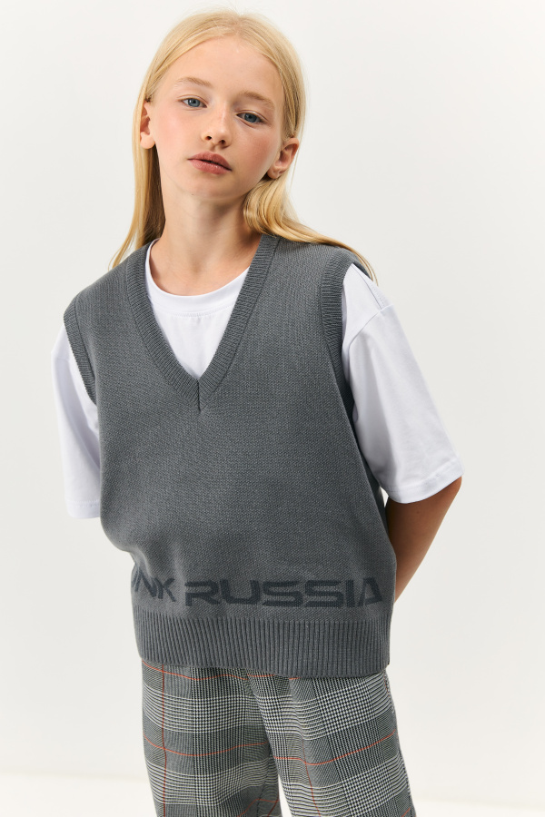 Жилет серый