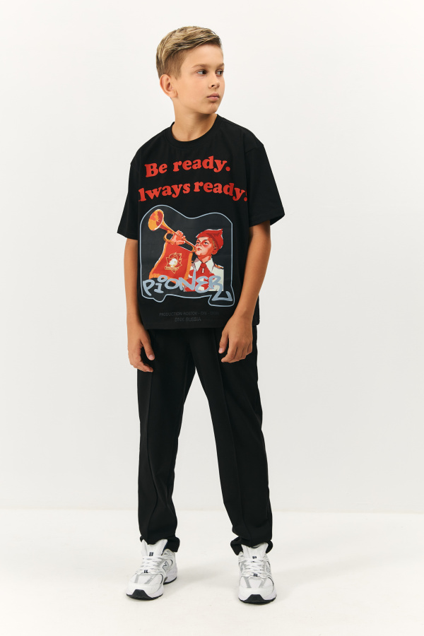 Футболка Будь готов черная