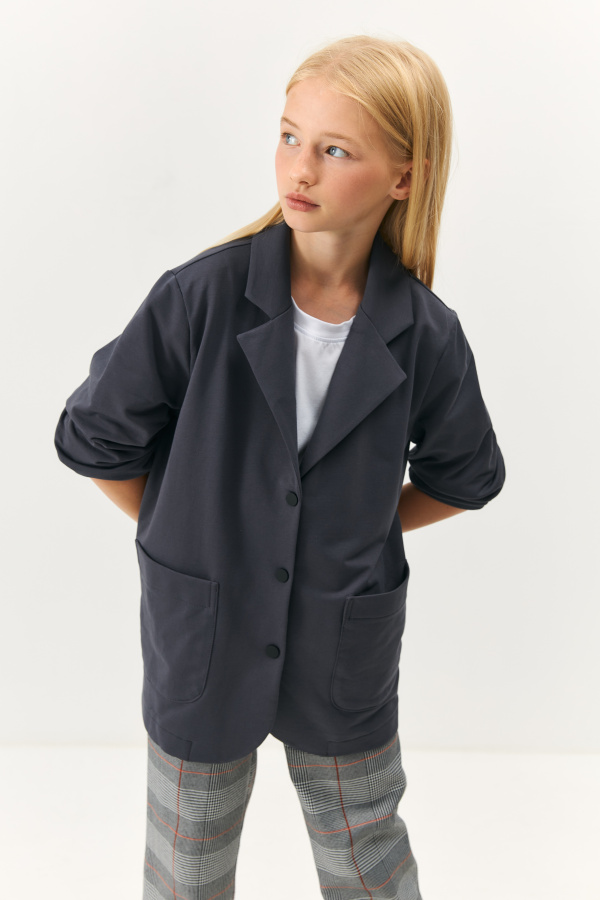 Пиджак серый