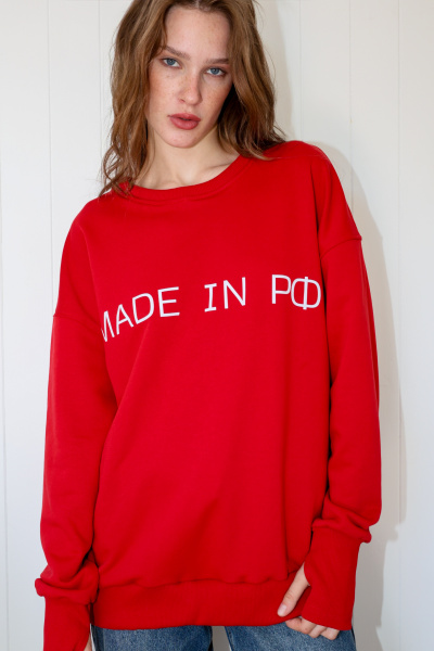 Свитшот Made in РФ красный