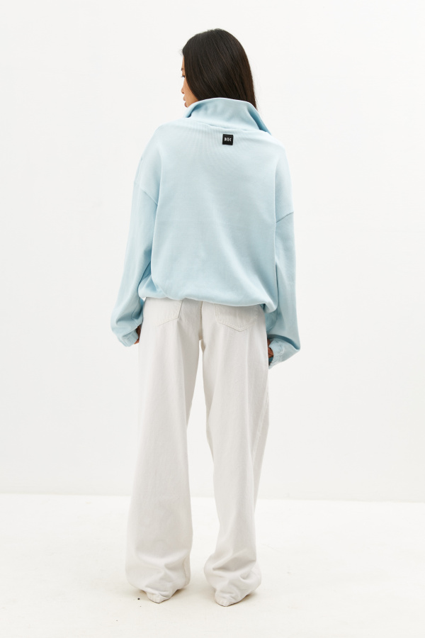 Свитшот СССР в рубчик голубой