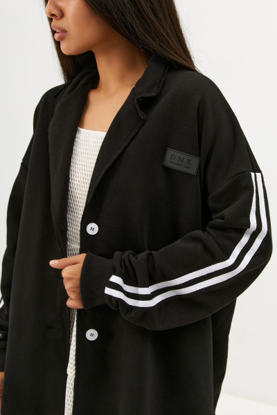 Пиджак с лампасами черный