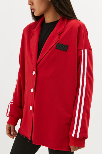 Пиджак с лампасами красный