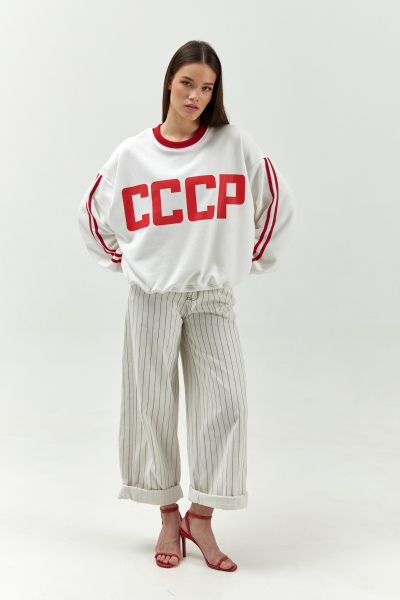 Свитшот СССР молочный