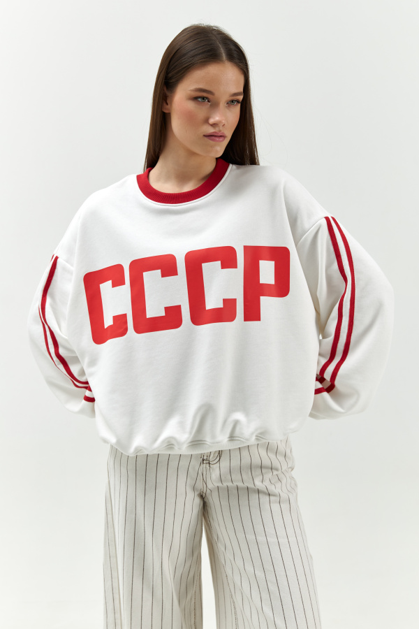 Свитшот СССР молочный