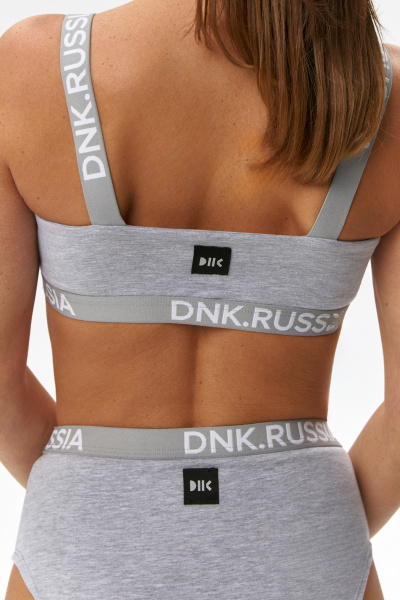 Трусы высокие серый меланж