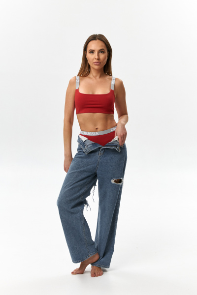 Трусы высокие красные