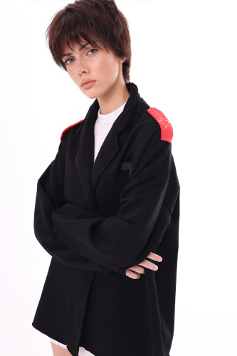 Пиджак с погонами черный